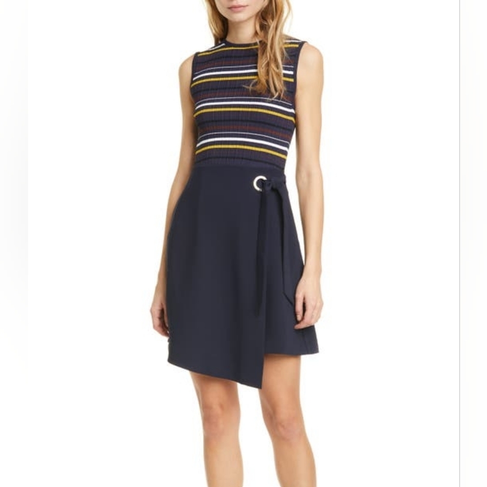 NWT Striped Navy Sleeveless Dress